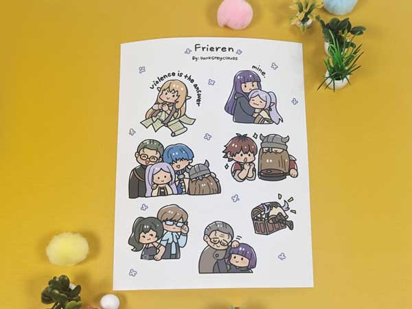 Fryren Sticker Sheet