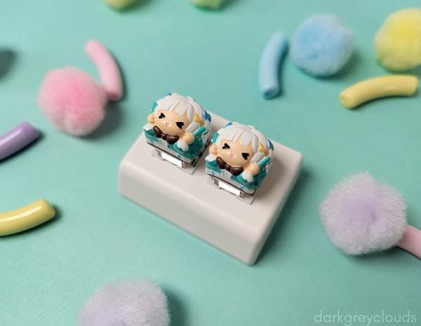 Mint Fantome Indie Vtuber Keycap