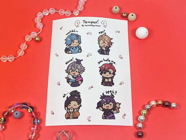 Tempus Sticker Sheet