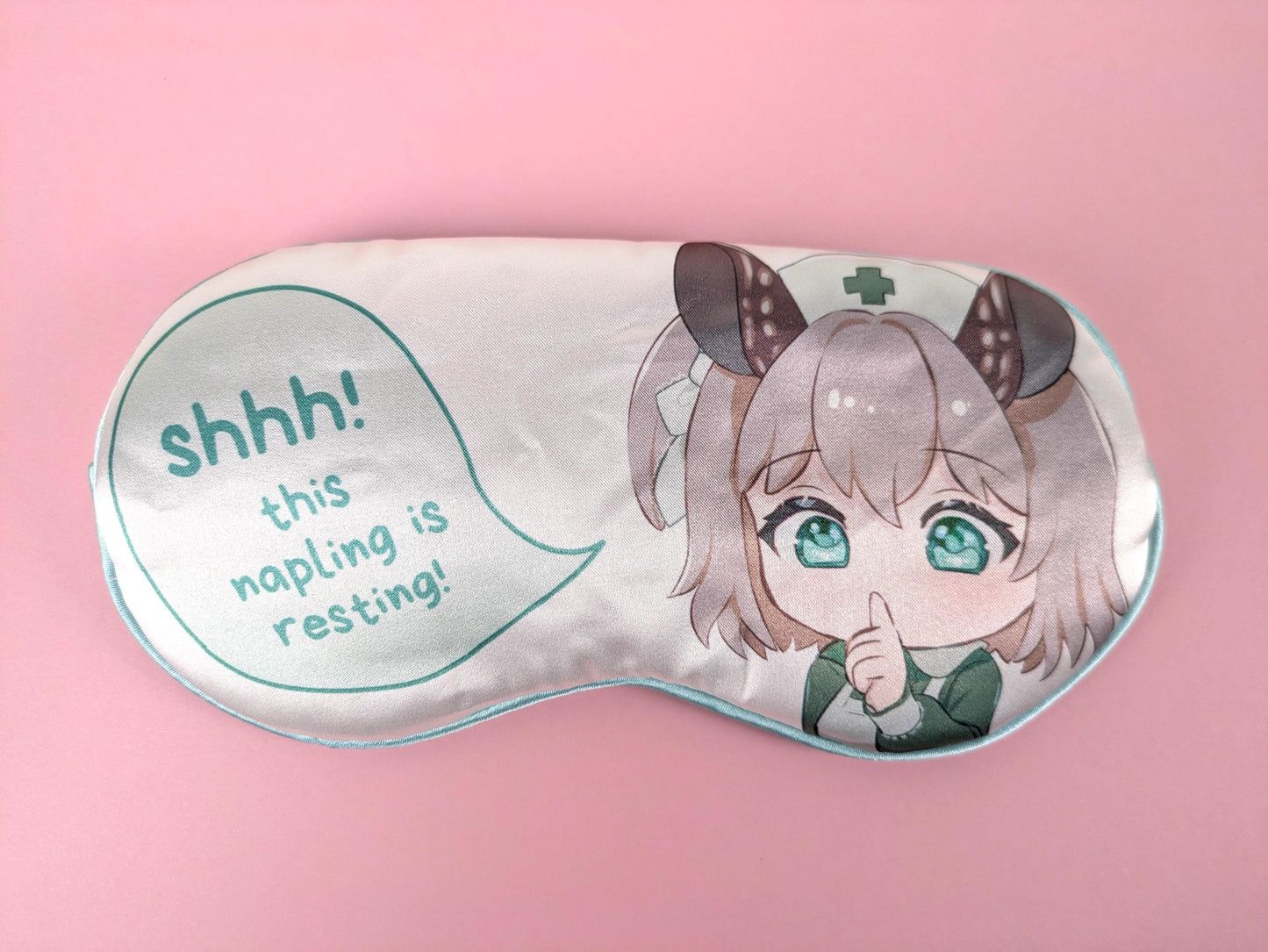 Mint Satin Eye mask